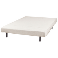 Divano letto 2 posti glamour con cuscini in tessuto beige chiaro senza braccioli Glamour