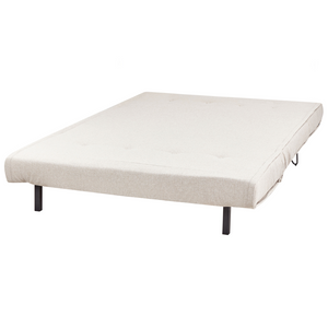 Divano letto 2 posti glamour con cuscini in tessuto beige chiaro senza braccioli Glamour