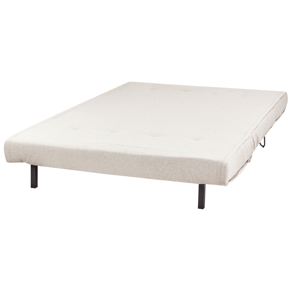 Set da salotto 3 posti con cuscini in tessuto beige chiaro con cuscini stile moderno