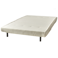 Divano letto 2 posti glamour con cuscini in tessuto bouclè beige chiaro senza braccioli Glamour