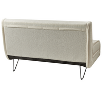 Divano letto 2 posti glamour con cuscini in tessuto bouclè beige chiaro senza braccioli Glamour