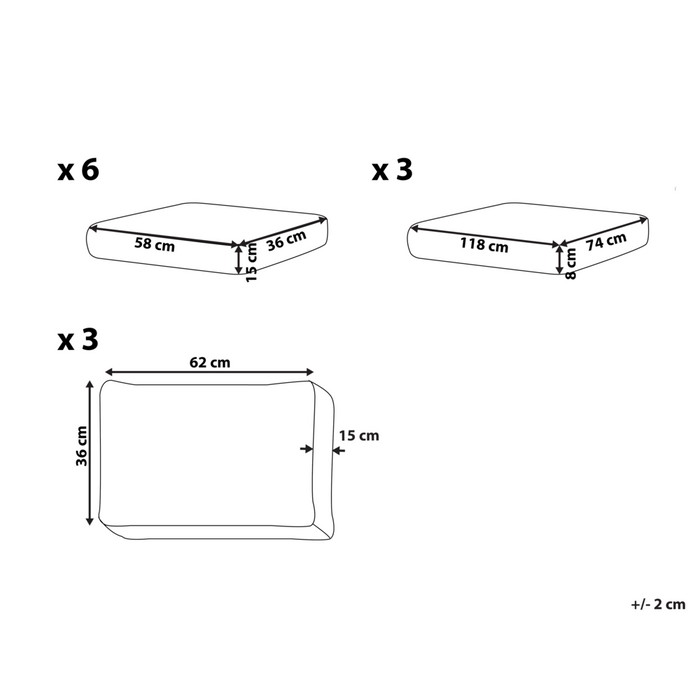 Set di Copricuscini per giardino verde resistente ai raggi UV con cerniera