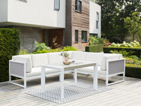 Set di Copricuscini per giardino bianco sporco resistente ai raggi UV con cerniera