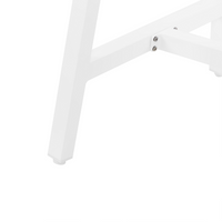 Tavolo da pranzo per esterni Bianco Alluminio Piano a doghe 120 x 64 cm Rettangolare per esterni Moderno Industriale