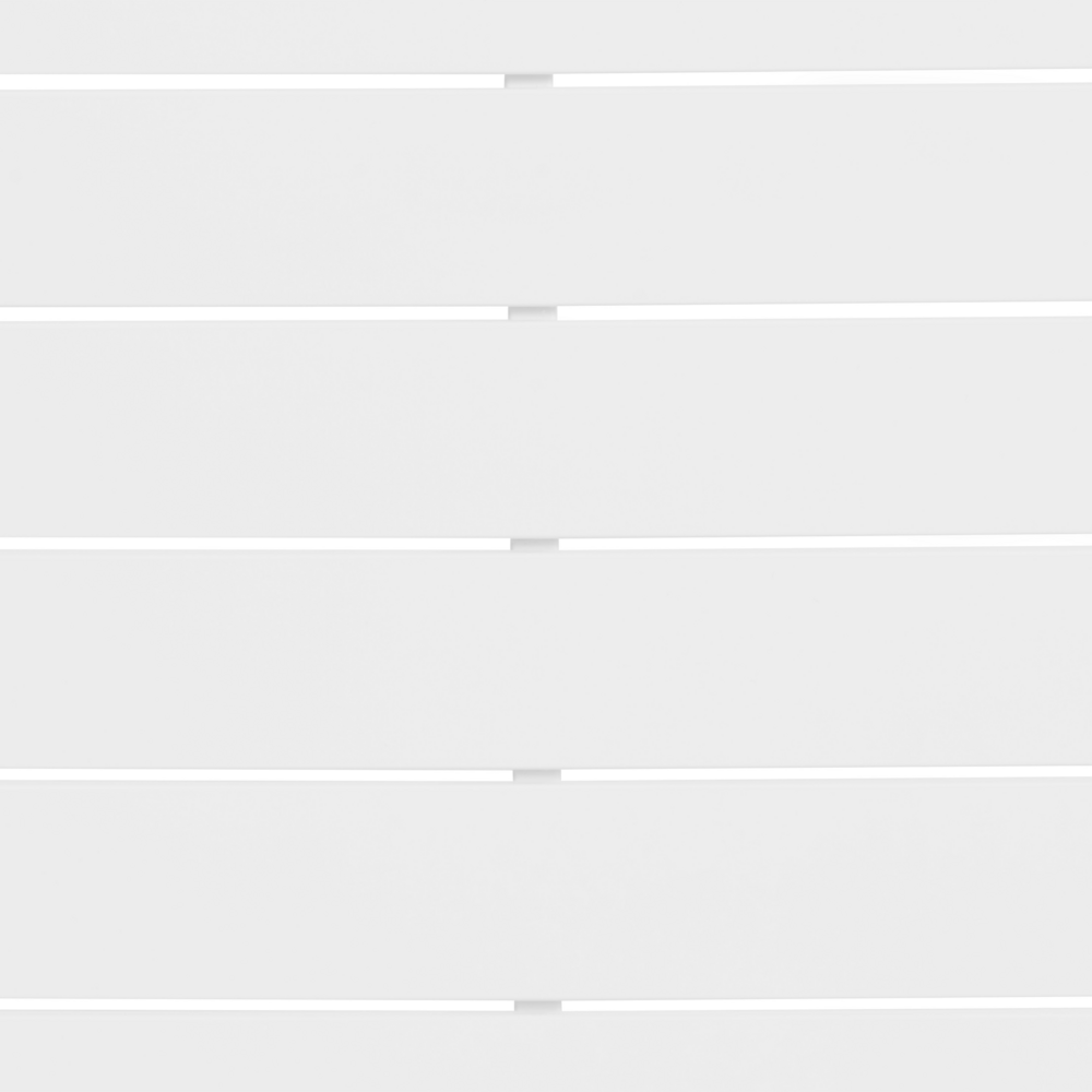 Tavolo da pranzo per esterni Bianco Alluminio Piano a doghe 120 x 64 cm Rettangolare per esterni Moderno Industriale