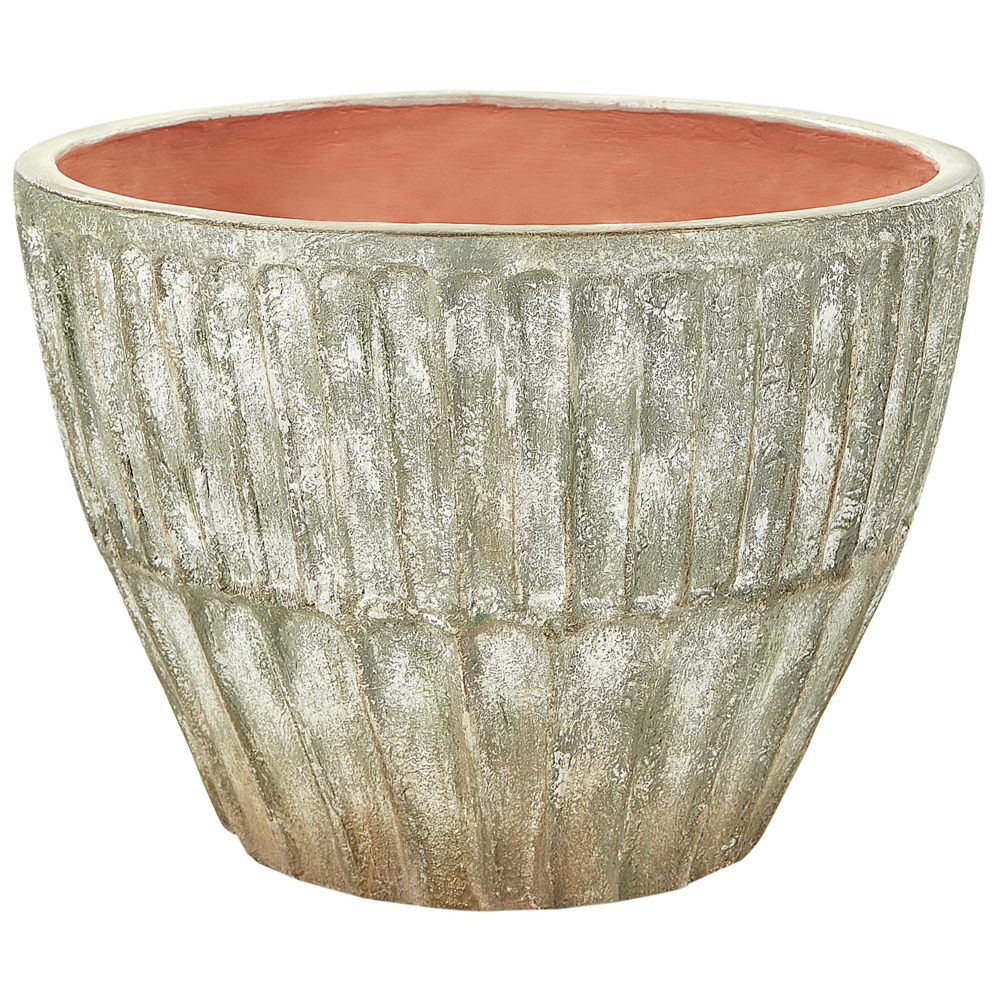 Vaso per piante verde ovale in terracotta ⌀ 50 cm Accessori per giardino e soggiorno all'aperto e al chiuso