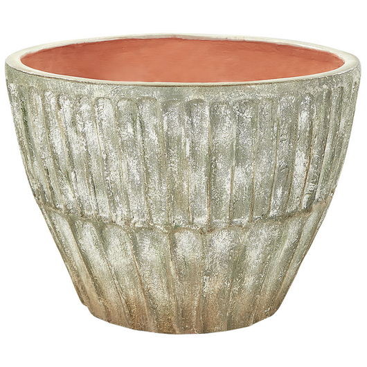 Vaso per piante verde ovale in terracotta ⌀ 50 cm Accessori per giardino e soggiorno all'aperto e al chiuso