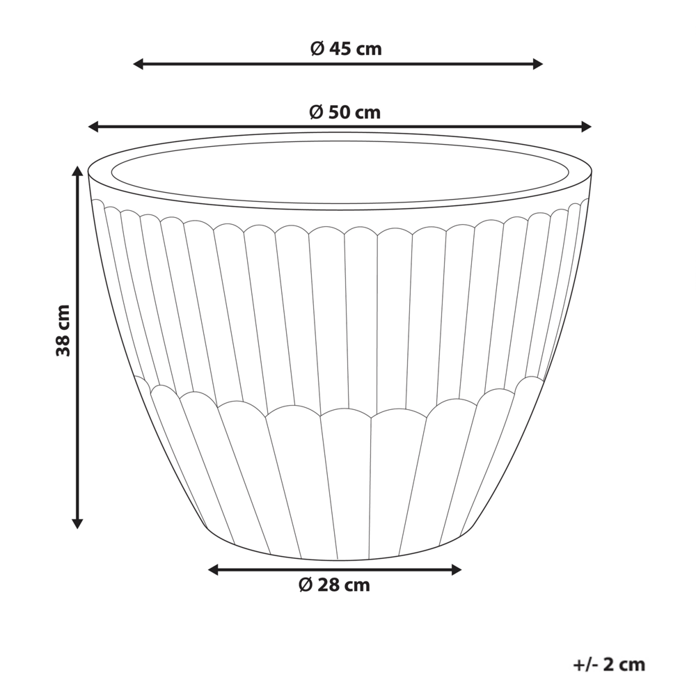 Vaso per piante verde ovale in terracotta ⌀ 50 cm Accessori per giardino e soggiorno all'aperto e al chiuso