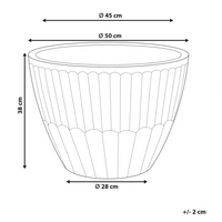 Vaso per piante verde ovale in terracotta ⌀ 50 cm Accessori per giardino e soggiorno all'aperto e al chiuso
