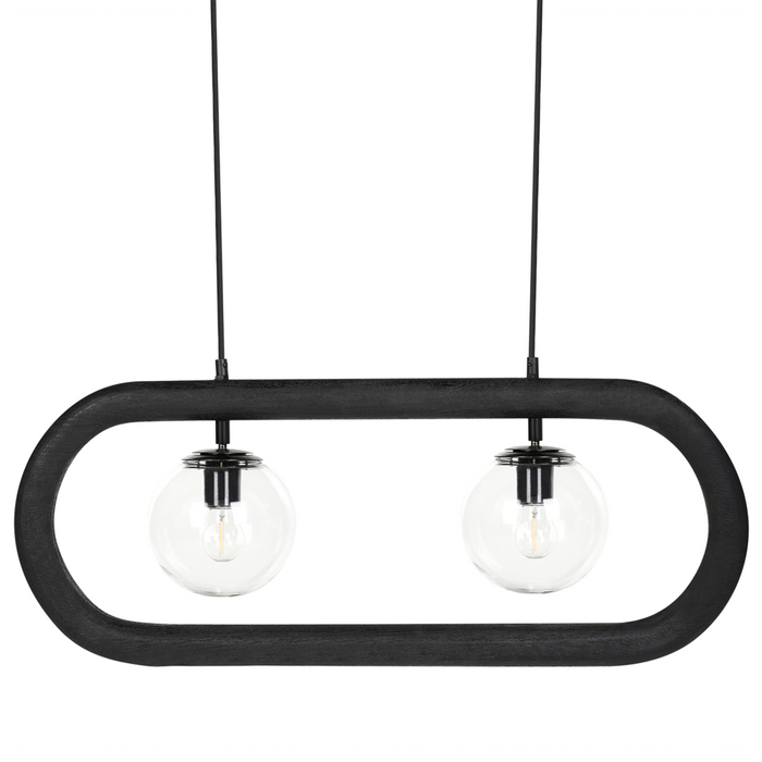 Lampada a sospensione Paralume in legno di mango nero Plafoniera in stile industriale Boho Accessori per la casa Fatti a mano
