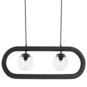 Lampada a sospensione Paralume in legno di mango nero Plafoniera in stile industriale Boho Accessori per la casa Fatti a mano
