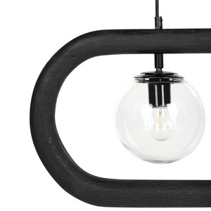 Lampada a sospensione Paralume in legno di mango nero Plafoniera in stile industriale Boho Accessori per la casa Fatti a mano