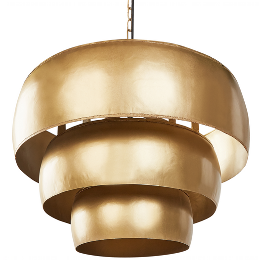 Lampada a sospensione Lampada da soffitto con paralume in ferro dorato Stile tradizionale Glam Accessori per la casa Fatti a mano