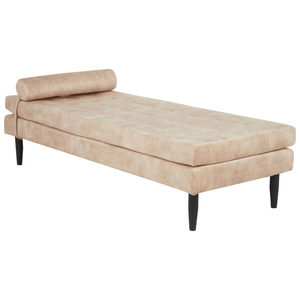 Chaise Longue Beige Velluto Mobili Soggiorno Stile Moderno