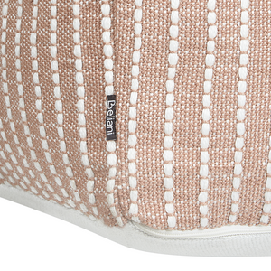 Pouf da giardino in materiale sintetico marrone quadrato 50 x 50 x 30 cm Ottomana da esterno intrecciata a mano in stile Boho