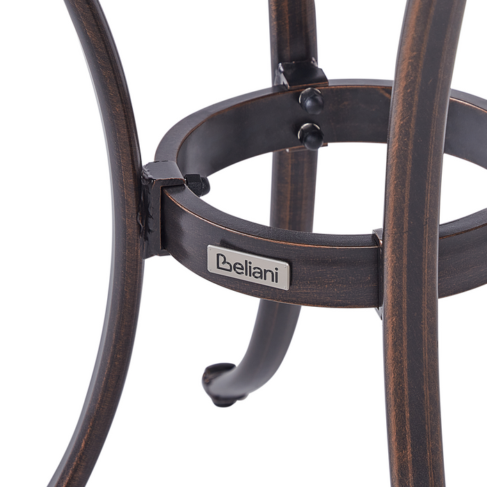 Tavolo da pranzo da giardino marrone alluminio rotondo ø 68 cm Outdoor Vintage