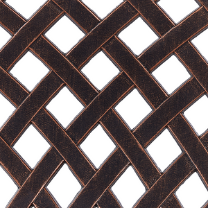 Panchina da giardino marrone in metallo 2 posti braccioli stile vintage