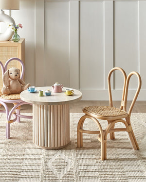 Sedia per bambini in rattan naturale Giardino Outdoor Indoor Boho Fatto a mano