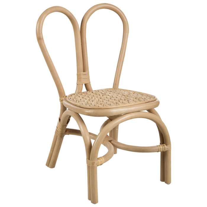 Sedia per bambini in rattan naturale Giardino Outdoor Indoor Boho Fatto a mano