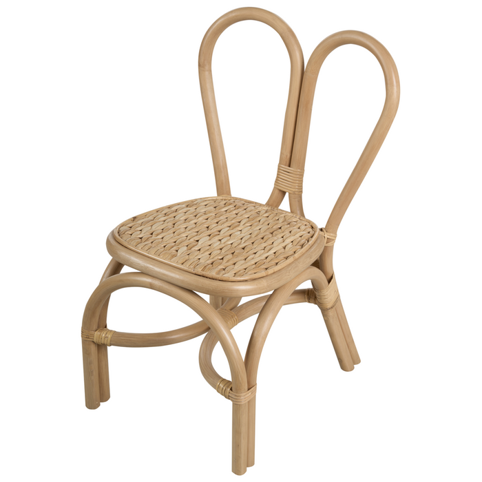 Sedia per bambini in rattan naturale Giardino Outdoor Indoor Boho Fatto a mano