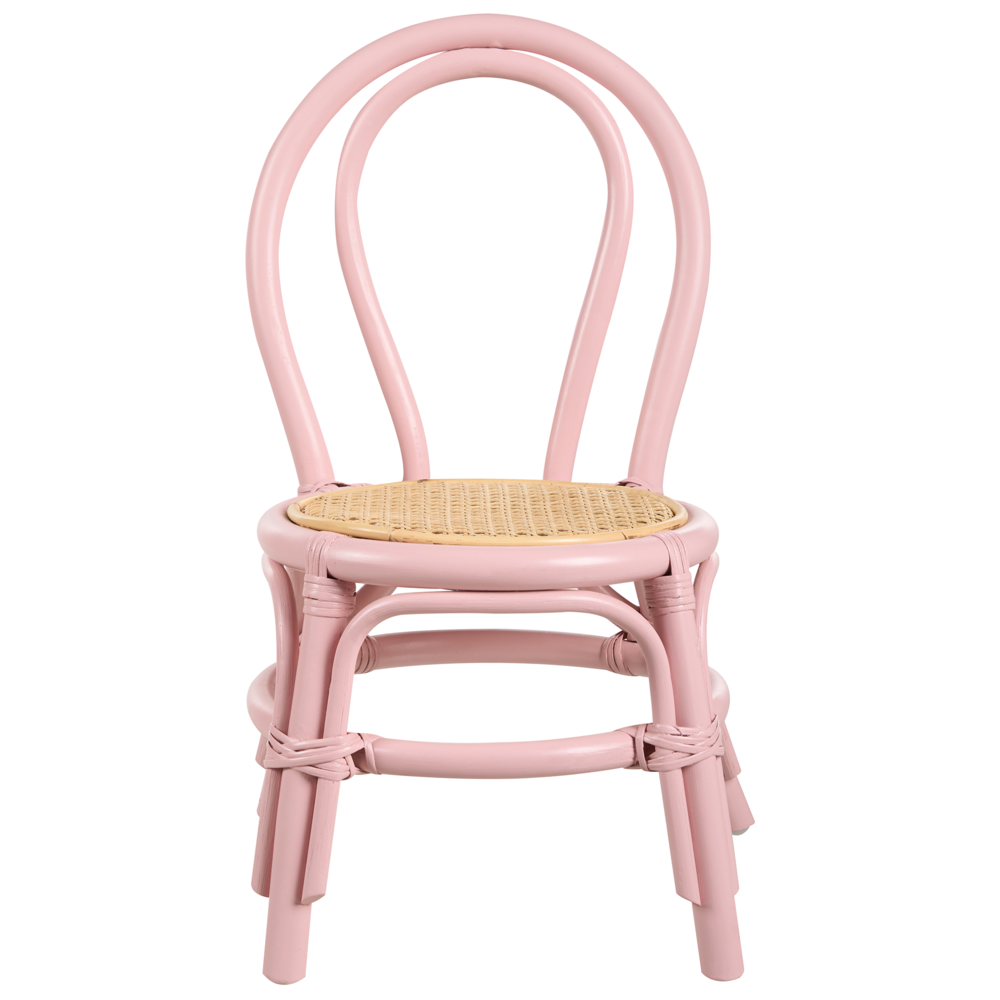 Sedia per bambini in rattan rosa Patio Outdoor Indoor Boho Handmade