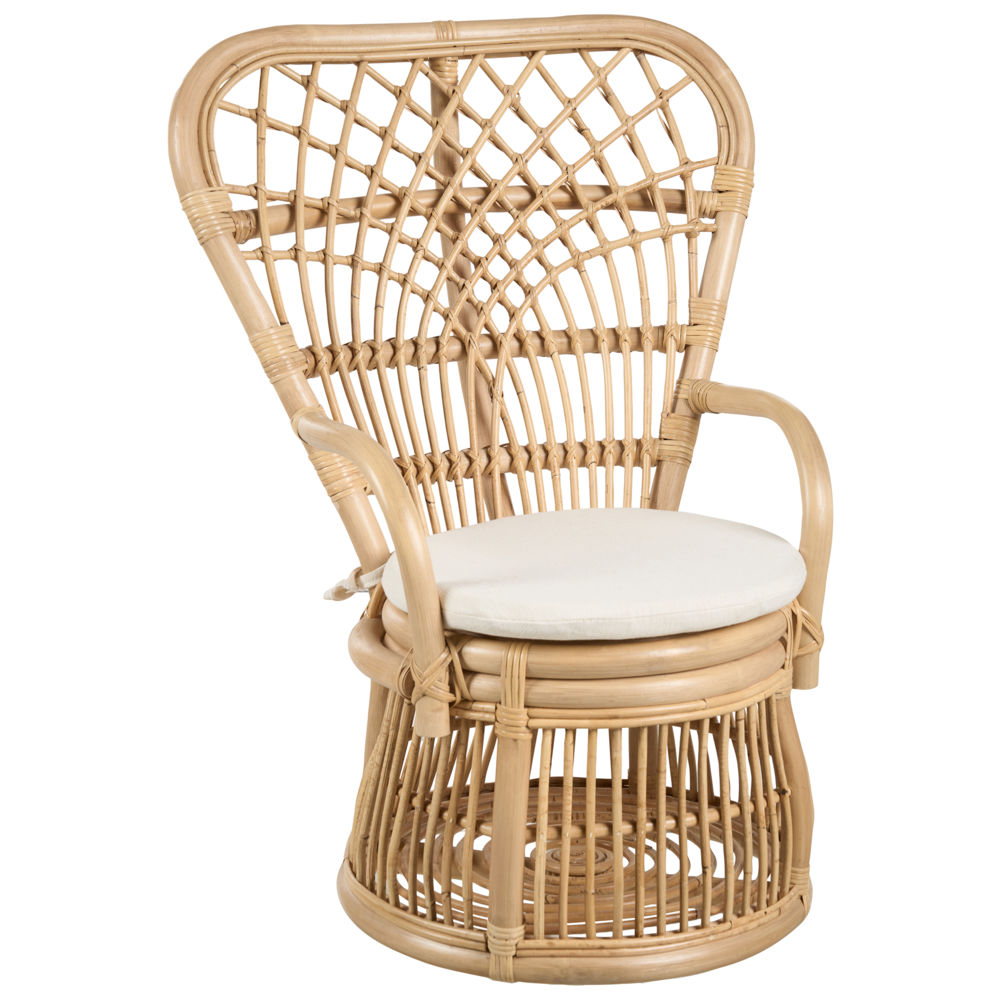 Sedia per bambini in rattan naturale Patio esterno interno Boho fatto a mano