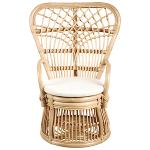 Sedia per bambini in rattan naturale Patio esterno interno Boho fatto a mano