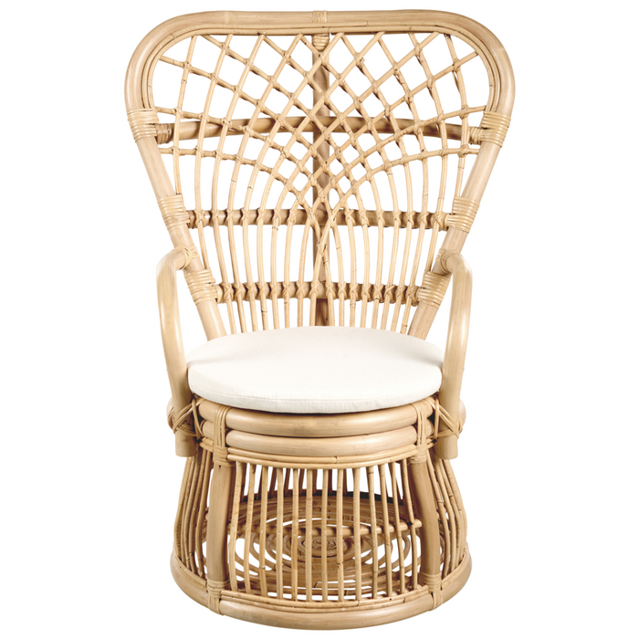 Sedia per bambini in rattan naturale Patio esterno interno Boho fatto a mano