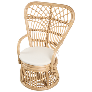 Sedia per bambini in rattan naturale Patio esterno interno Boho fatto a mano