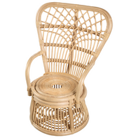 Sedia per bambini in rattan naturale Patio esterno interno Boho fatto a mano