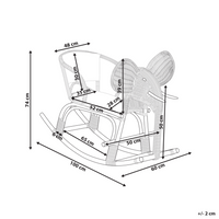 Sedia a dondolo per bambini da giardino in rattan naturale per interni