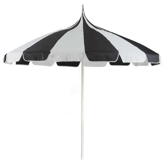 Ombrellone da giardino in tessuto poliestere blu con palo in alluminio nero e bianco ⌀ 245 cm Elegante e moderno