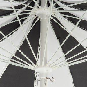 Ombrellone da giardino in tessuto poliestere blu con palo in alluminio nero e bianco ⌀ 245 cm Elegante e moderno