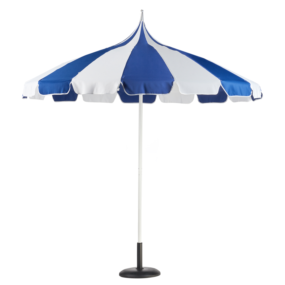 Ombrellone da giardino in tessuto poliestere blu con palo in alluminio blu e bianco ⌀ 245 cm Elegante e moderno