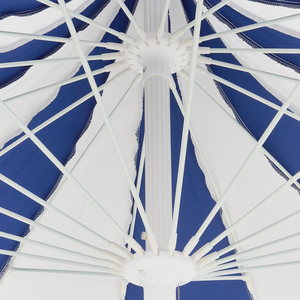 Ombrellone da giardino in tessuto poliestere blu con palo in alluminio blu e bianco ⌀ 245 cm Elegante e moderno