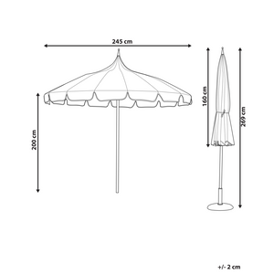 Ombrellone da giardino in tessuto poliestere blu con palo in alluminio blu e bianco ⌀ 245 cm Elegante e moderno