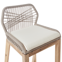 Sgabello da bar Sedia Legno chiaro Beige Giardino Boho Stile rustico Telaio in ferro