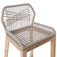 Sgabello da bar Sedia Legno chiaro Beige Giardino Boho Stile rustico Telaio in ferro