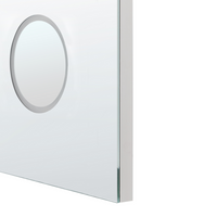 Specchio da bagno illuminato a LED rettangolare 60 x 80 cm Glamour con altoparlante Bluetooth Lente di ingrandimento