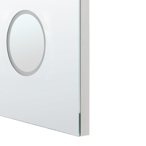 Specchio da bagno illuminato a LED rettangolare 60 x 80 cm Glamour con altoparlante Bluetooth Lente di ingrandimento