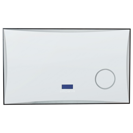 Specchio da bagno illuminato a LED rettangolare 100 x 60 cm Glamour con altoparlante Bluetooth Lente di ingrandimento