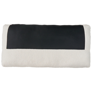 Divano 3 posti in tessuto bouclè bianco con gambe in legno chiaro soggiorno stile moderno