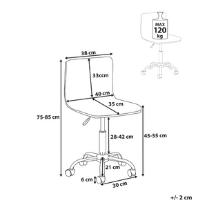 Sedia da scrivania per ufficio Nero Base regolabile in altezza Ufficio domestico moderno