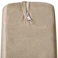 Divano Beige Poliestere Tessuto Rivestito 2 Posti Japandi Stile Minimalista