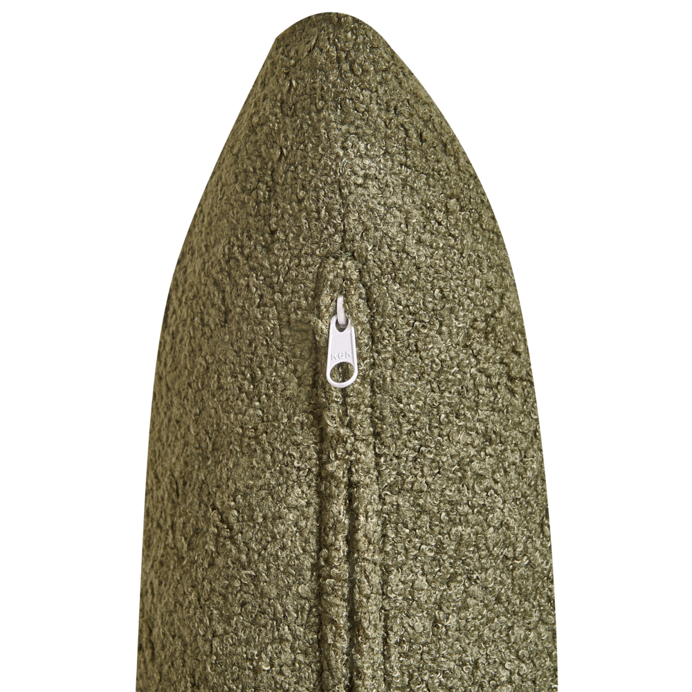 Divano Verde Scuro Poliestere Tessuto Boucle Rivestimento 2 Posti Japandi Stile Minimalista