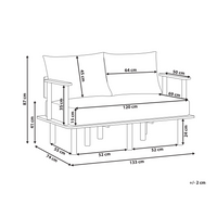 Divano Verde Scuro Poliestere Tessuto Boucle Rivestimento 2 Posti Japandi Stile Minimalista