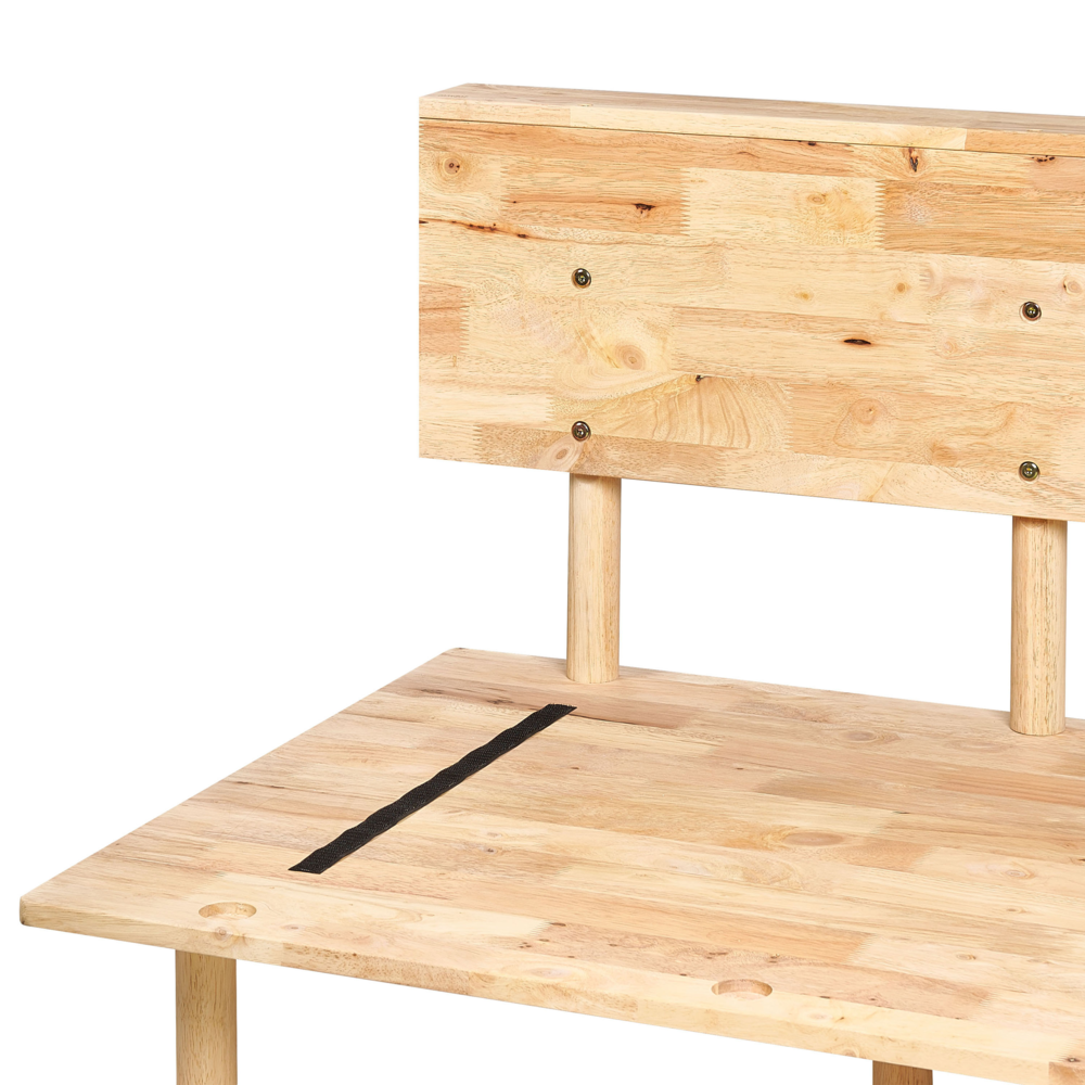 Divano 2 posti in tessuto di tela imbottito beige con due sostegni