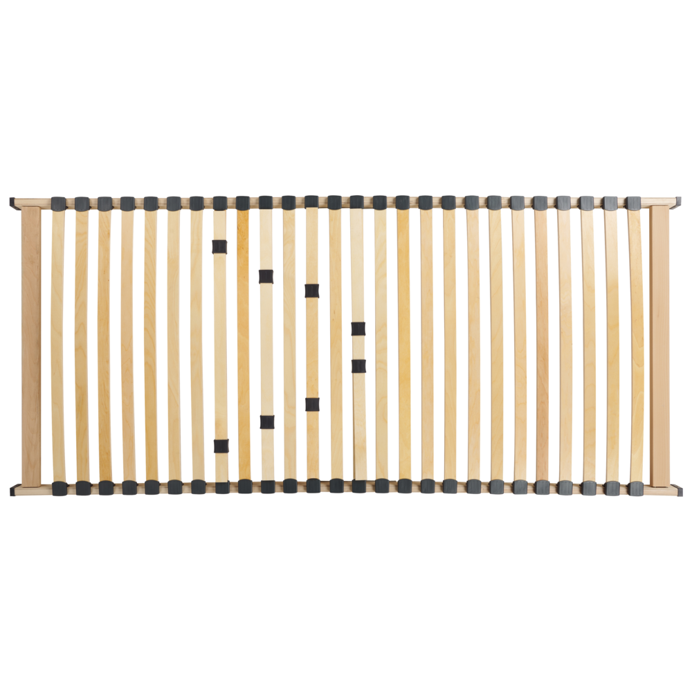Base letto EU Small Single Size 90 x 200 cm Telaio in legno con doghe a molle solide