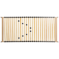 Base letto EU Small Single Size 90 x 200 cm Telaio in legno con doghe a molle solide