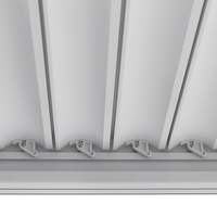 Pergola in metallo bianco con struttura ombreggiante in alluminio 310 x 310 cm Padiglione da giardino moderno e industriale